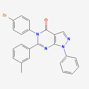 molecular formula C24H17BrN4O B5156514 5-(4-bromophenyl)-6-(3-methylphenyl)-1-phenyl-1,5-dihydro-4H-pyrazolo[3,4-d]pyrimidin-4-one 