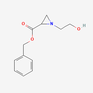 molecular formula C12H15NO3 B5156517 benzyl 1-(2-hydroxyethyl)-2-aziridinecarboxylate 