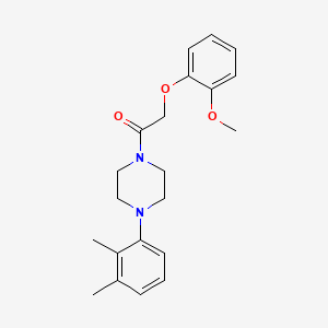 molecular formula C21H26N2O3 B5156524 1-(2,3-dimethylphenyl)-4-[(2-methoxyphenoxy)acetyl]piperazine 