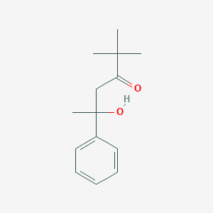 molecular formula C14H20O2 B5156539 5-hydroxy-2,2-dimethyl-5-phenyl-3-hexanone 
