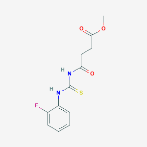 molecular formula C12H13FN2O3S B5156548 methyl 4-({[(2-fluorophenyl)amino]carbonothioyl}amino)-4-oxobutanoate 