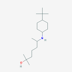 molecular formula C18H37NO B5156564 6-[(4-tert-butylcyclohexyl)amino]-2-methyl-2-heptanol 