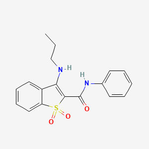 molecular formula C18H18N2O3S B5156565 N-phenyl-3-(propylamino)-1-benzothiophene-2-carboxamide 1,1-dioxide 