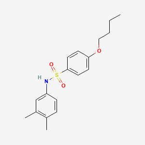 molecular formula C18H23NO3S B5156566 4-butoxy-N-(3,4-dimethylphenyl)benzenesulfonamide 