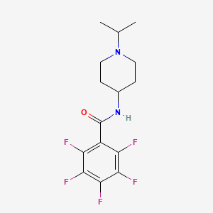 molecular formula C15H17F5N2O B5156571 2,3,4,5,6-pentafluoro-N-(1-isopropyl-4-piperidinyl)benzamide 