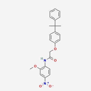 molecular formula C24H24N2O5 B5156602 N-(2-methoxy-4-nitrophenyl)-2-[4-(1-methyl-1-phenylethyl)phenoxy]acetamide 