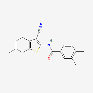 molecular formula C19H20N2OS B5156628 N-(3-cyano-6-methyl-4,5,6,7-tetrahydro-1-benzothien-2-yl)-3,4-dimethylbenzamide 