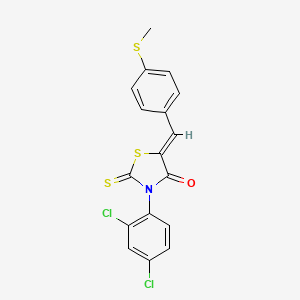 molecular formula C17H11Cl2NOS3 B5156639 3-(2,4-dichlorophenyl)-5-[4-(methylthio)benzylidene]-2-thioxo-1,3-thiazolidin-4-one 