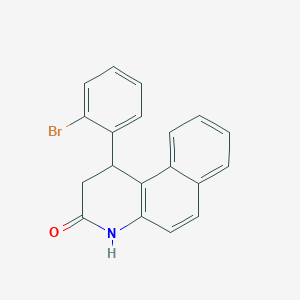molecular formula C19H14BrNO B5156652 1-(2-bromophenyl)-1,4-dihydrobenzo[f]quinolin-3(2H)-one 