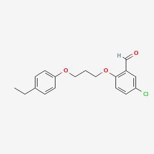 molecular formula C18H19ClO3 B5156657 5-chloro-2-[3-(4-ethylphenoxy)propoxy]benzaldehyde 