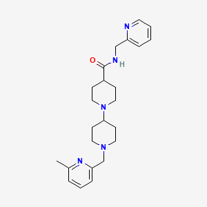 molecular formula C24H33N5O B5156659 1'-[(6-methyl-2-pyridinyl)methyl]-N-(2-pyridinylmethyl)-1,4'-bipiperidine-4-carboxamide 