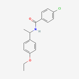 molecular formula C17H18ClNO2 B5156666 4-chloro-N-[1-(4-ethoxyphenyl)ethyl]benzamide 