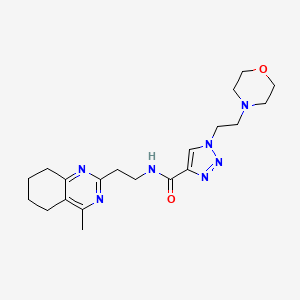 molecular formula C20H29N7O2 B5156681 N-[2-(4-methyl-5,6,7,8-tetrahydro-2-quinazolinyl)ethyl]-1-[2-(4-morpholinyl)ethyl]-1H-1,2,3-triazole-4-carboxamide 