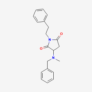 molecular formula C20H22N2O2 B5156753 3-[benzyl(methyl)amino]-1-(2-phenylethyl)-2,5-pyrrolidinedione 