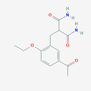 molecular formula C14H18N2O4 B5156766 2-(5-acetyl-2-ethoxybenzyl)malonamide 