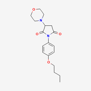 molecular formula C18H24N2O4 B5156768 1-(4-butoxyphenyl)-3-(4-morpholinyl)-2,5-pyrrolidinedione 