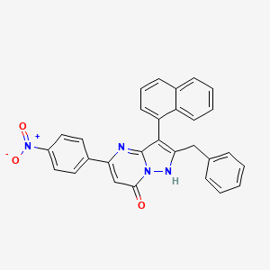 2-benzyl-3-(1-naphthyl)-5-(4-nitrophenyl)pyrazolo[1,5-a]pyrimidin-7(4H)-one
