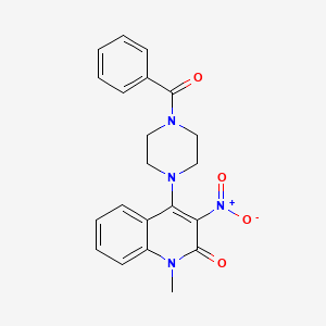 molecular formula C21H20N4O4 B5156811 4-(4-benzoyl-1-piperazinyl)-1-methyl-3-nitro-2(1H)-quinolinone 
