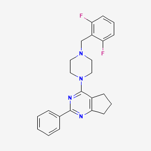 molecular formula C24H24F2N4 B5156856 4-[4-(2,6-difluorobenzyl)-1-piperazinyl]-2-phenyl-6,7-dihydro-5H-cyclopenta[d]pyrimidine 