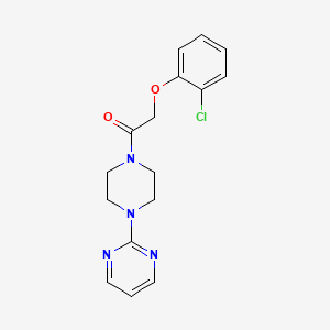 molecular formula C16H17ClN4O2 B5156890 2-{4-[(2-chlorophenoxy)acetyl]-1-piperazinyl}pyrimidine 