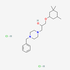 molecular formula C23H40Cl2N2O2 B5156894 1-(4-benzyl-1-piperazinyl)-3-[(3,3,5-trimethylcyclohexyl)oxy]-2-propanol dihydrochloride 