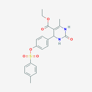 molecular formula C21H22N2O6S B5156897 ethyl 6-methyl-4-(4-{[(4-methylphenyl)sulfonyl]oxy}phenyl)-2-oxo-1,2,3,4-tetrahydro-5-pyrimidinecarboxylate 