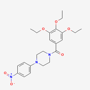 molecular formula C23H29N3O6 B5156904 1-(4-nitrophenyl)-4-(3,4,5-triethoxybenzoyl)piperazine 