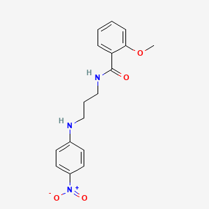 molecular formula C17H19N3O4 B5156947 2-methoxy-N-{3-[(4-nitrophenyl)amino]propyl}benzamide 