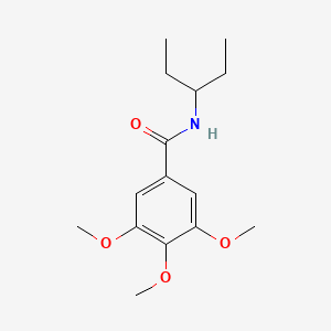 molecular formula C15H23NO4 B5156970 N-(1-ethylpropyl)-3,4,5-trimethoxybenzamide 