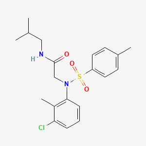 molecular formula C20H25ClN2O3S B5156987 N~2~-(3-chloro-2-methylphenyl)-N~1~-isobutyl-N~2~-[(4-methylphenyl)sulfonyl]glycinamide 
