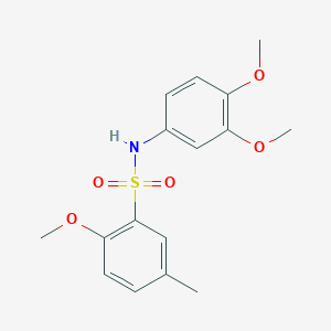 molecular formula C16H19NO5S B5157002 N-(3,4-dimethoxyphenyl)-2-methoxy-5-methylbenzenesulfonamide 