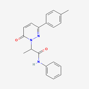 molecular formula C20H19N3O2 B5157005 2-[3-(4-methylphenyl)-6-oxo-1(6H)-pyridazinyl]-N-phenylpropanamide 