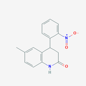 molecular formula C16H14N2O3 B5157043 6-methyl-4-(2-nitrophenyl)-3,4-dihydro-2(1H)-quinolinone CAS No. 6048-11-9