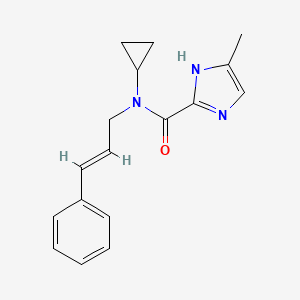 molecular formula C17H19N3O B5157053 N-cyclopropyl-4-methyl-N-[(2E)-3-phenyl-2-propen-1-yl]-1H-imidazole-2-carboxamide trifluoroacetate 