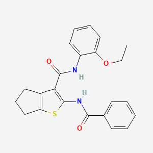 molecular formula C23H22N2O3S B5157087 2-(benzoylamino)-N-(2-ethoxyphenyl)-5,6-dihydro-4H-cyclopenta[b]thiophene-3-carboxamide 
