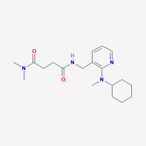 molecular formula C19H30N4O2 B5157094 N'-({2-[cyclohexyl(methyl)amino]-3-pyridinyl}methyl)-N,N-dimethylsuccinamide 