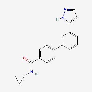 molecular formula C19H17N3O B5157122 N-cyclopropyl-3'-(1H-pyrazol-3-yl)-4-biphenylcarboxamide 