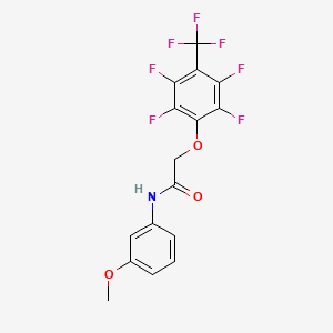 molecular formula C16H10F7NO3 B5157135 N-(3-methoxyphenyl)-2-[2,3,5,6-tetrafluoro-4-(trifluoromethyl)phenoxy]acetamide 