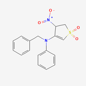 molecular formula C17H16N2O4S B5157146 N-benzyl-4-nitro-N-phenyl-4,5-dihydro-3-thiophenamine 1,1-dioxide 