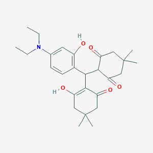molecular formula C27H37NO5 B5157151 2-[[4-(diethylamino)-2-hydroxyphenyl](2-hydroxy-4,4-dimethyl-6-oxo-1-cyclohexen-1-yl)methyl]-5,5-dimethyl-1,3-cyclohexanedione 