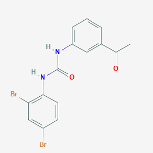 molecular formula C15H12Br2N2O2 B5157171 N-(3-acetylphenyl)-N'-(2,4-dibromophenyl)urea 