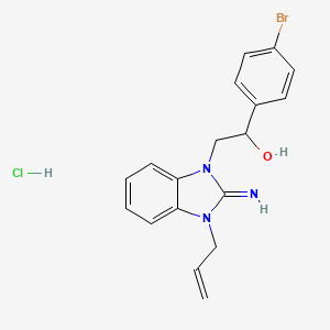 molecular formula C18H19BrClN3O B5157185 2-(3-allyl-2-imino-2,3-dihydro-1H-benzimidazol-1-yl)-1-(4-bromophenyl)ethanol hydrochloride 
