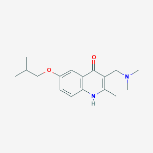 molecular formula C17H24N2O2 B5157193 3-[(dimethylamino)methyl]-6-isobutoxy-2-methyl-4-quinolinol 