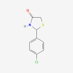 molecular formula C9H8ClNOS B5157209 2-(4-chlorophenyl)-1,3-thiazolidin-4-one 