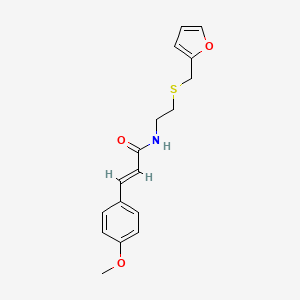 molecular formula C17H19NO3S B5157226 N-{2-[(2-furylmethyl)thio]ethyl}-3-(4-methoxyphenyl)acrylamide 