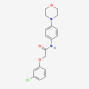 2-(3-chlorophenoxy)-N-(4-morpholin-4-ylphenyl)acetamide
