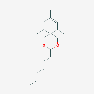 molecular formula C18H32O2 B5157256 3-hexyl-7,9,11-trimethyl-2,4-dioxaspiro[5.5]undec-8-ene 