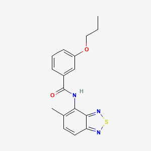 molecular formula C17H17N3O2S B5157285 N-(5-methyl-2,1,3-benzothiadiazol-4-yl)-3-propoxybenzamide 