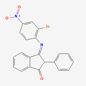molecular formula C21H13BrN2O3 B5157307 3-[(2-bromo-4-nitrophenyl)imino]-2-phenyl-1-indanone 