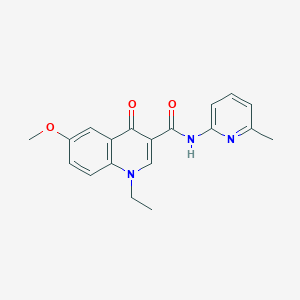 molecular formula C19H19N3O3 B5157317 1-ethyl-6-methoxy-N-(6-methyl-2-pyridinyl)-4-oxo-1,4-dihydro-3-quinolinecarboxamide 